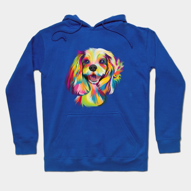 Pop Art Cavalier King Charles Spaniel Hoodie by Cavalier Gifts